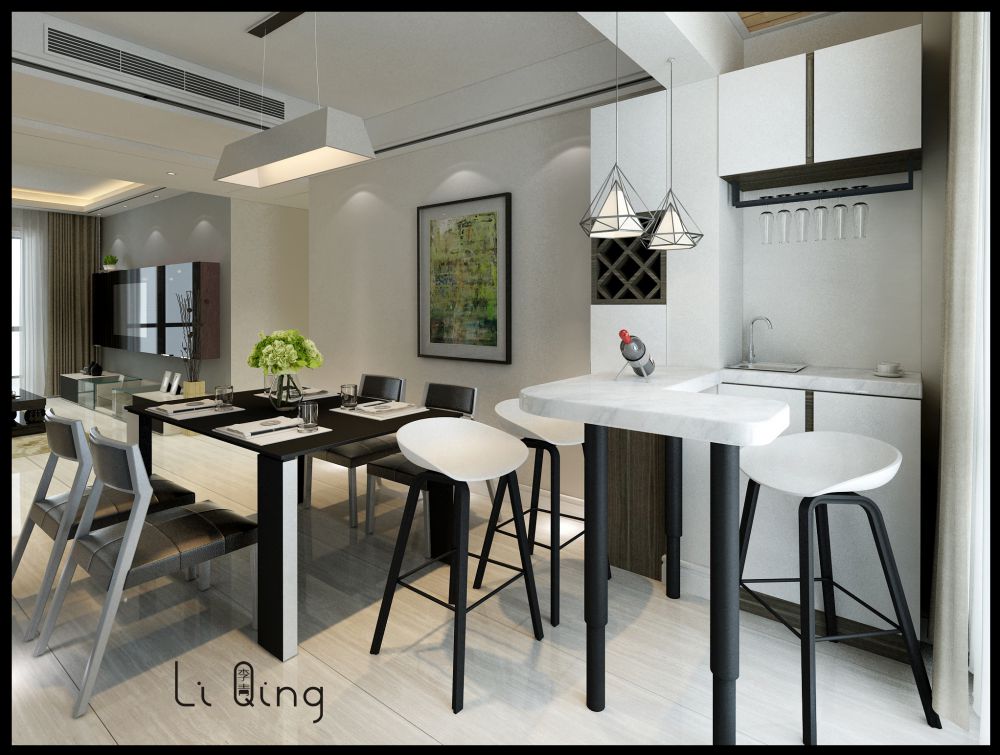 信陽裝修案例建業(yè)壹號城邦 后現(xiàn)代風(fēng)格 120㎡